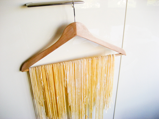 drying pasta